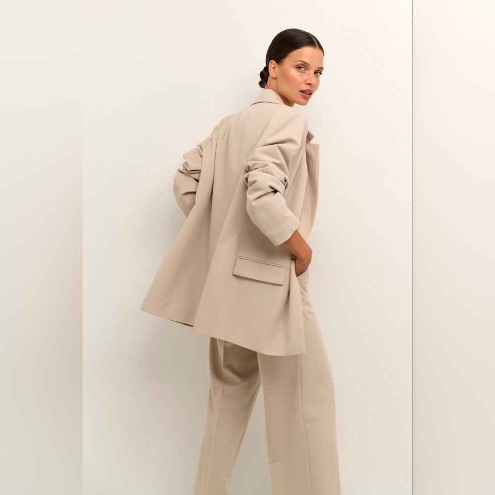 NWT KAFFE Kasakura Light Sand Blazer - Picture 3 of 6